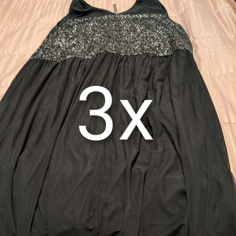 Torrid Black and Silver Mini Dress